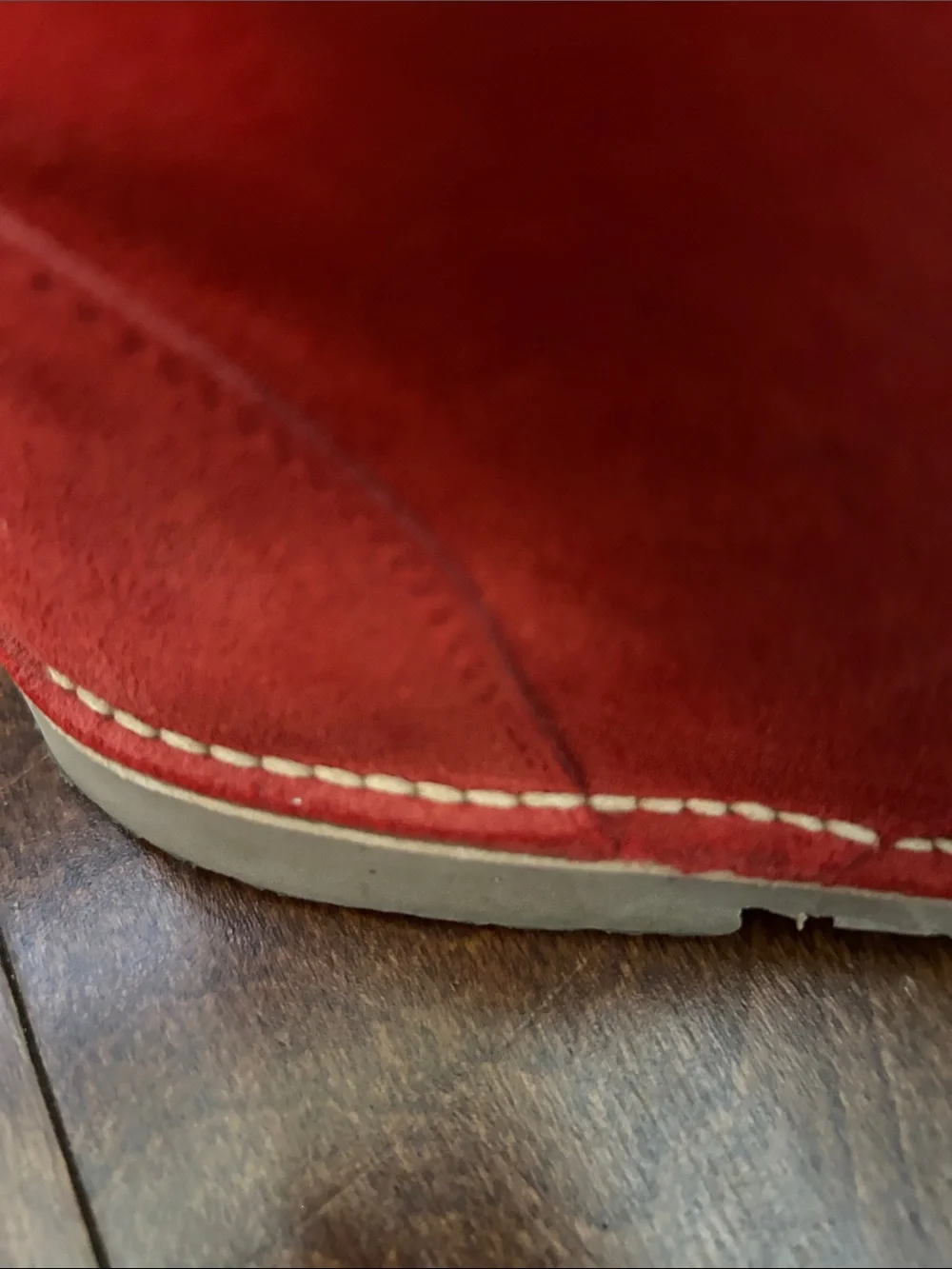 Men's European Red Suede Chukka Boots with Side Zip, Size 8 (EU41)